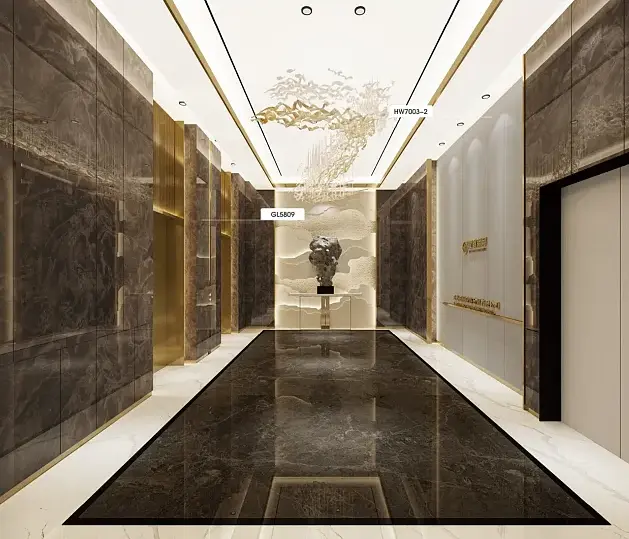 Marbre non auto-adhésif PVC / PET Film