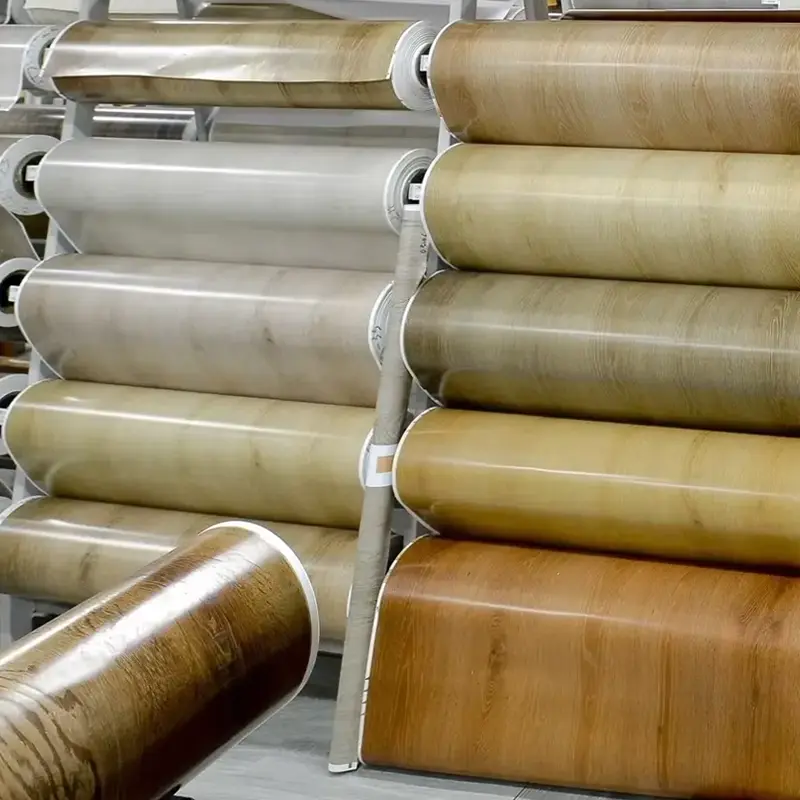 Films de décoration de couleur PVC pour plastifier sur les planchers du WPC