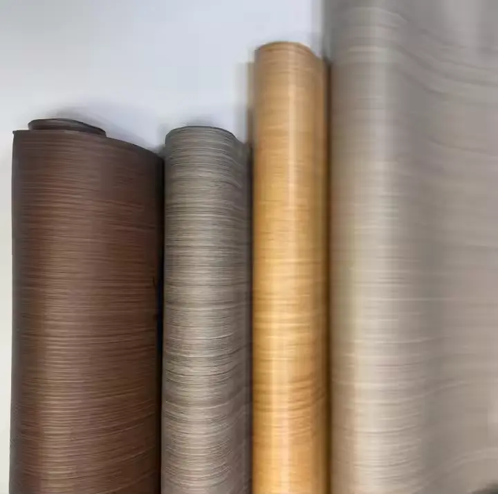 PVC Film décoratif Couleur de grain de bois Foil PVC pour la porte